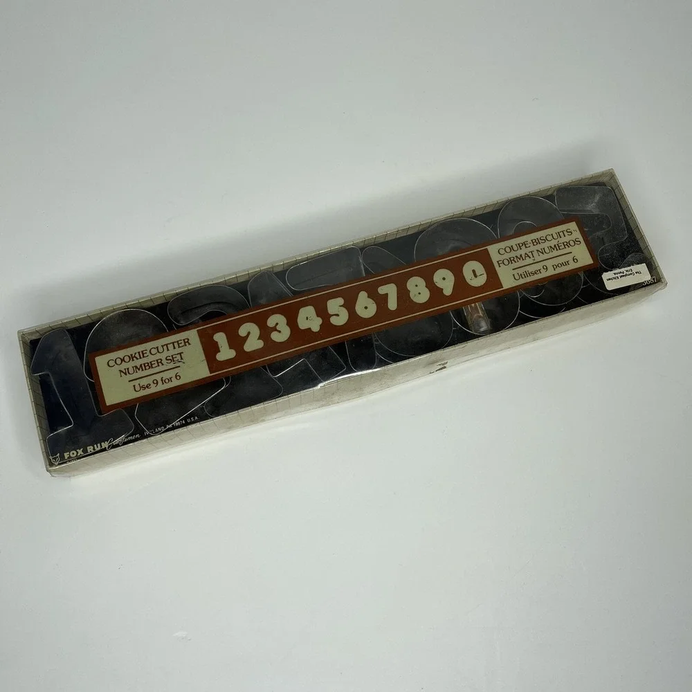 Fox Run Craftsmen Number‎ Cookie Cutter Set Vintage Baking